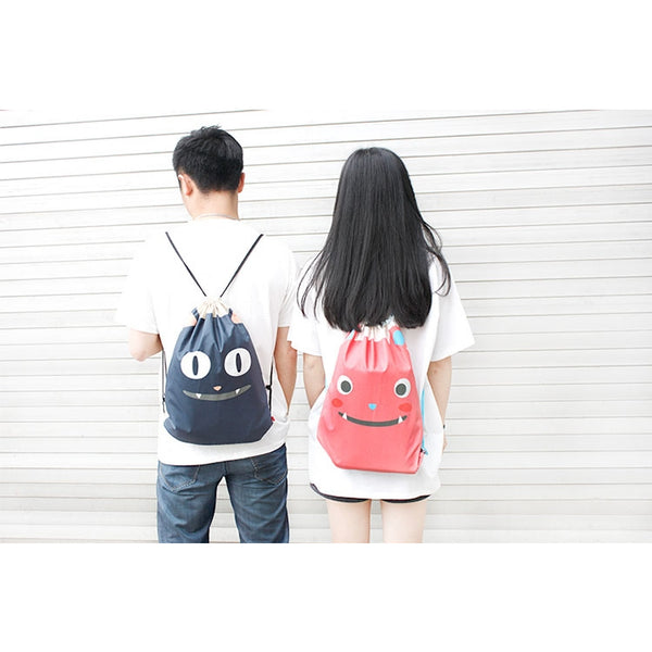 Drawstring [Red Bear] Backpack By U-Pick