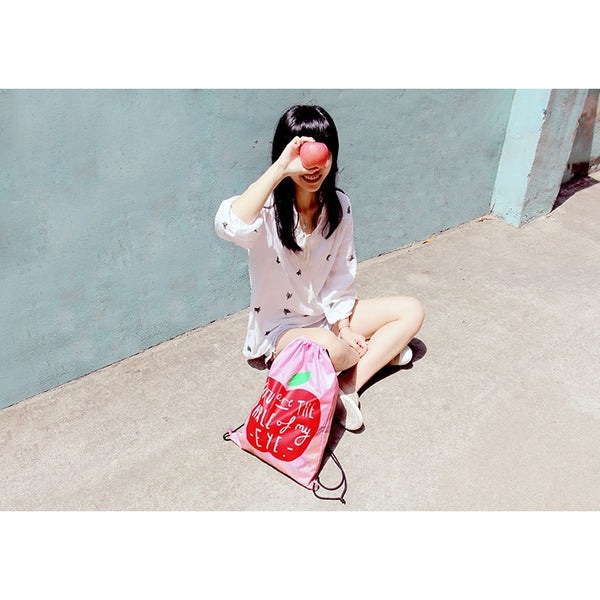 Drawstring [Apple] Backpack By U-Pick