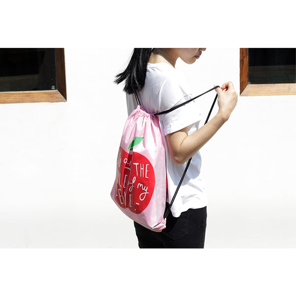 Drawstring [Apple] Backpack By U-Pick