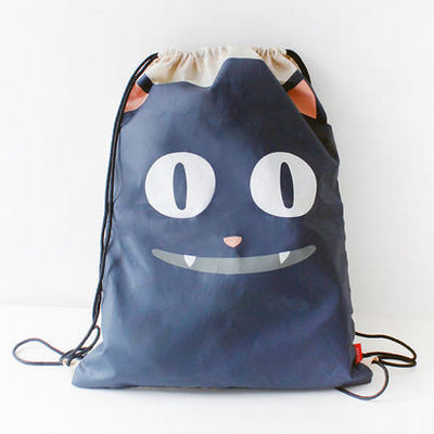 Drawstring [Black Cat] Backpack By U-Pick