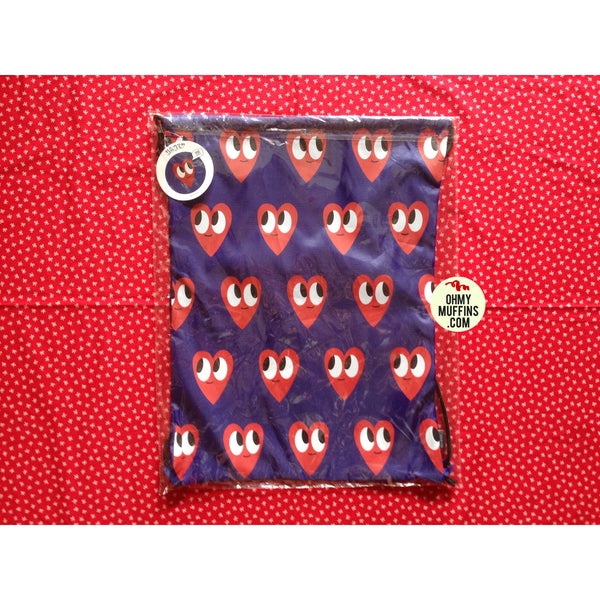 Drawstring [Hearts] Backpack By U-Pick