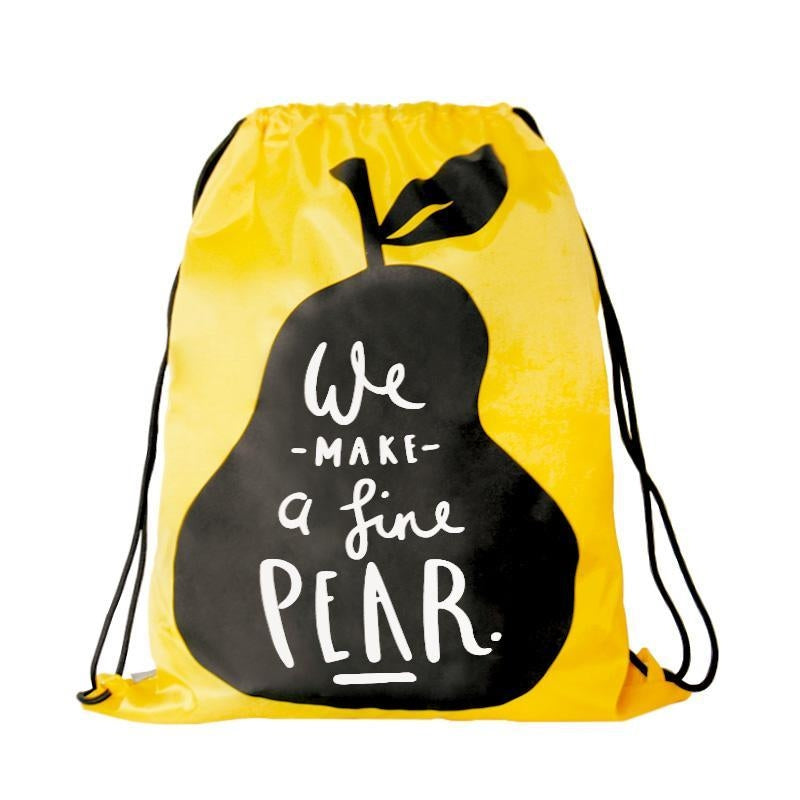 Drawstring [Pear] Backpack By U-Pick