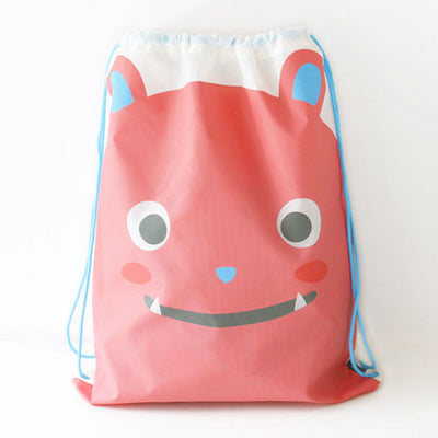 Drawstring [Red Bear] Backpack By U-Pick
