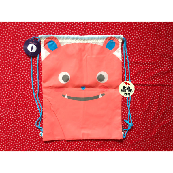 Drawstring [Red Bear] Backpack By U-Pick