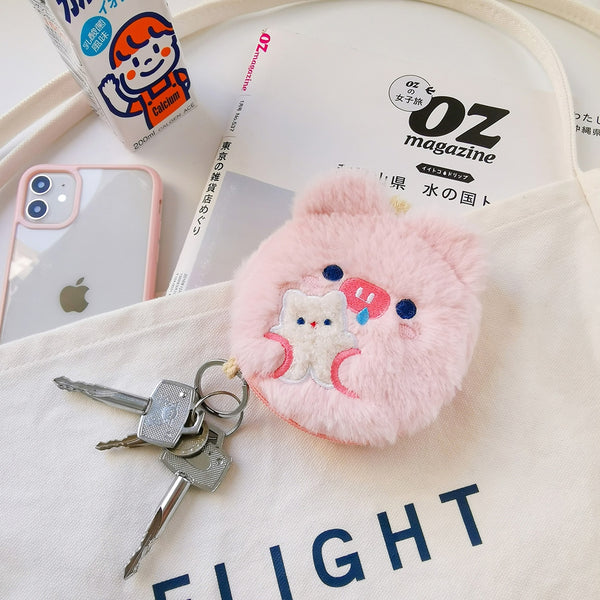 Dudu [Pink Pig] Coin & Key Pouch By Milkjoy
