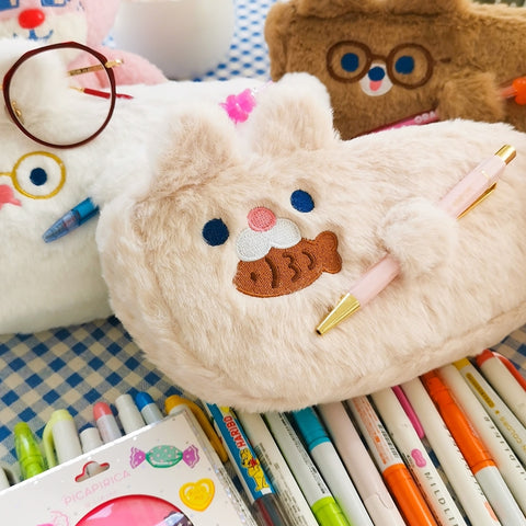 Dudu [Beige Cat] Pencil Case By Milkjoy