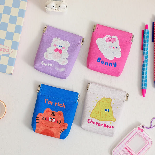 Cute [ Cheese Bear ] Earphone Case