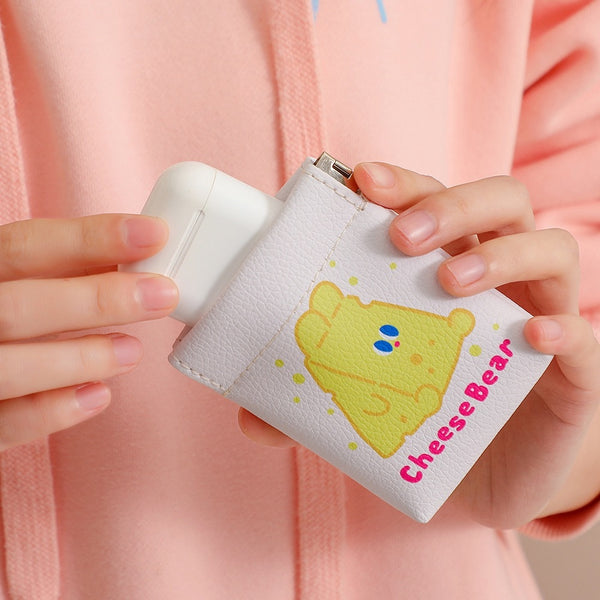 Cute [ Cheese Bear ] Earphone Case