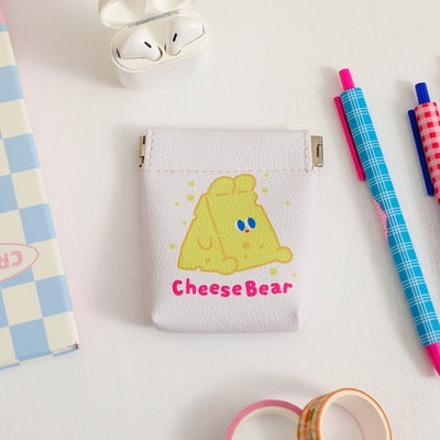 Cute [ Cheese Bear ] Earphone Case