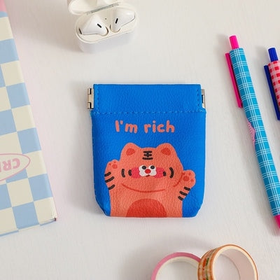 Cute [ Rich Tiger ] Earphone Case