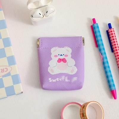 Cute [ White Bear ] Earphone Case
