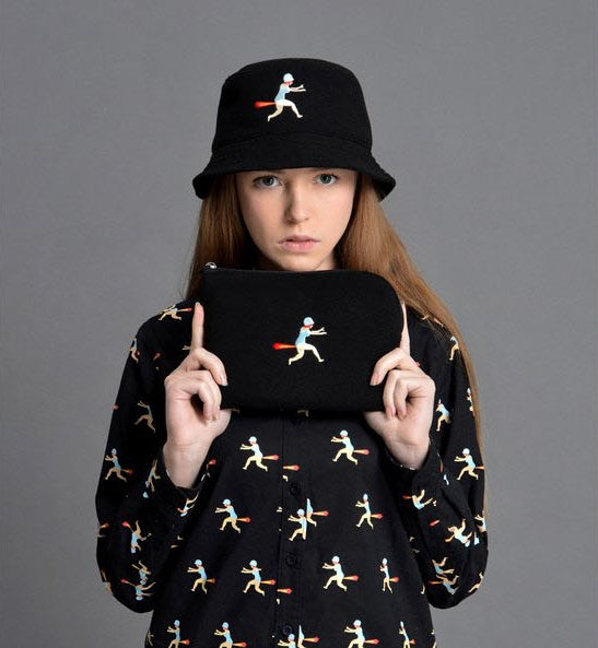 Embroidered [Gas] Sleeve Pouch By YIZI STORE