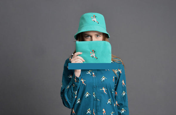 Embroidered [Rugby] Sleeve Pouch By YIZI STORE