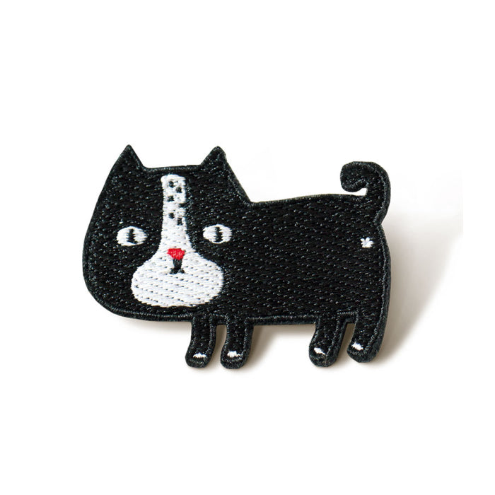Embroidery Black Cat Brooch By U-Pick