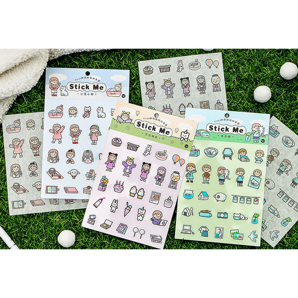 Everyday Life [Purple] Stick Me Stickers