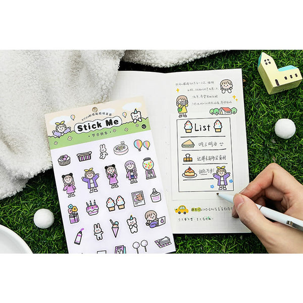 Everyday Life [Purple] Stick Me Stickers