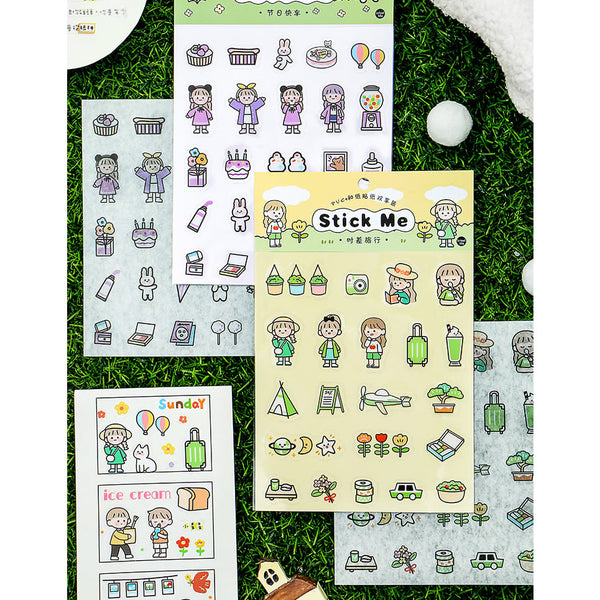 Everyday Life [Purple] Stick Me Stickers