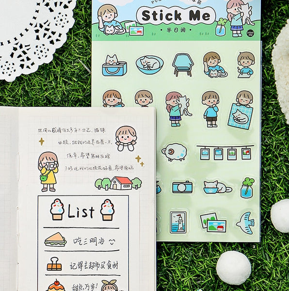 Everyday Life [Blue] Stick Me Stickers
