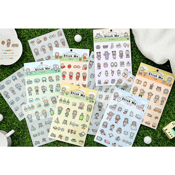 Everyday Life [Green] Stick Me Stickers