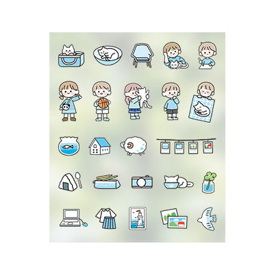 Everyday Life [Blue] Stick Me Stickers