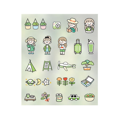 Everyday Life [Green] Stick Me Stickers