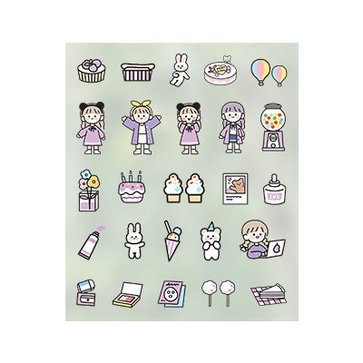 Everyday Life [Purple] Stick Me Stickers