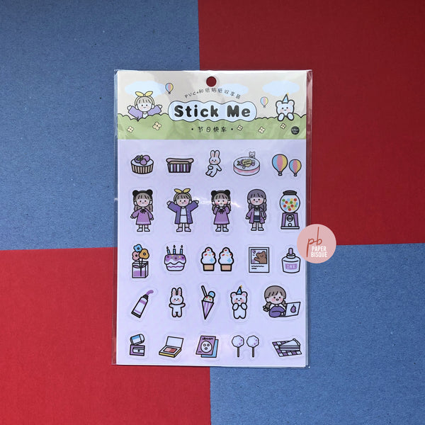 Everyday Life [Purple] Stick Me Stickers