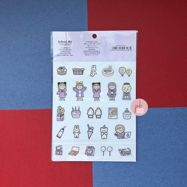 Everyday Life [Purple] Stick Me Stickers