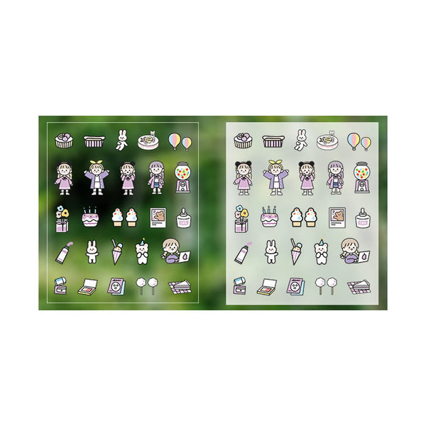 Everyday Life [Purple] Stick Me Stickers