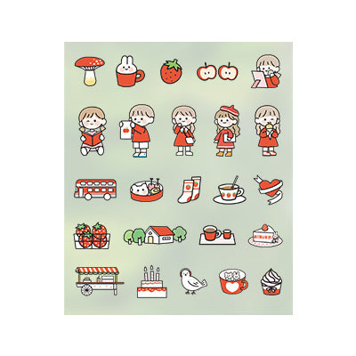 Everyday Life [Red] Stick Me Stickers
