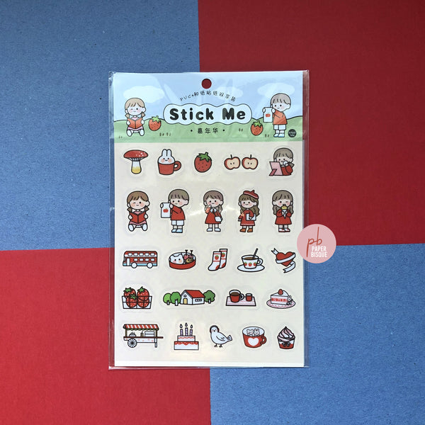 Everyday Life [Red] Stick Me Stickers