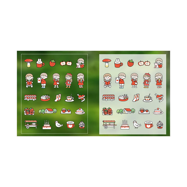Everyday Life [Red] Stick Me Stickers