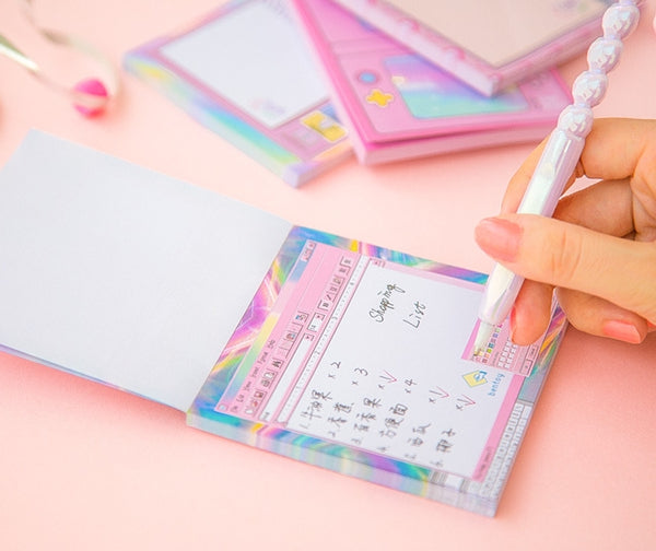 Computer Pink Sketchpad Notepad Memo Pad By Bentoy