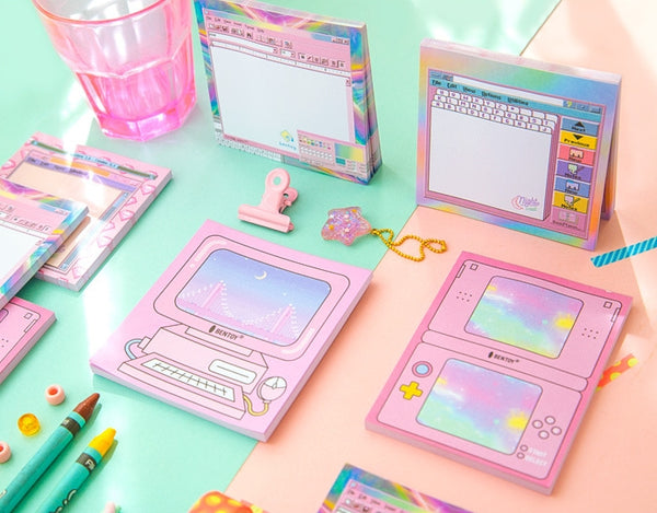 Computer Pink Notepad Memo Pad By Bentoy