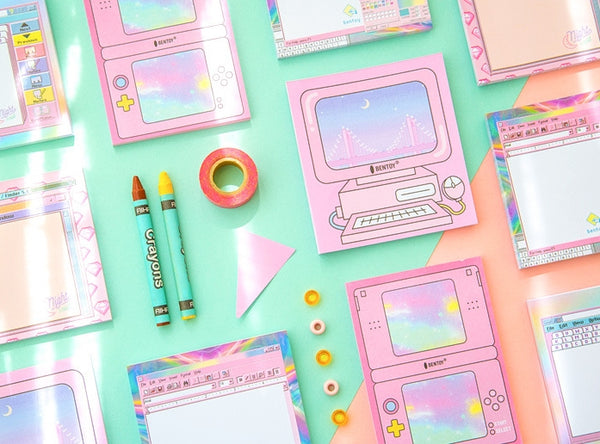 Computer Pink Notepad Memo Pad By Bentoy