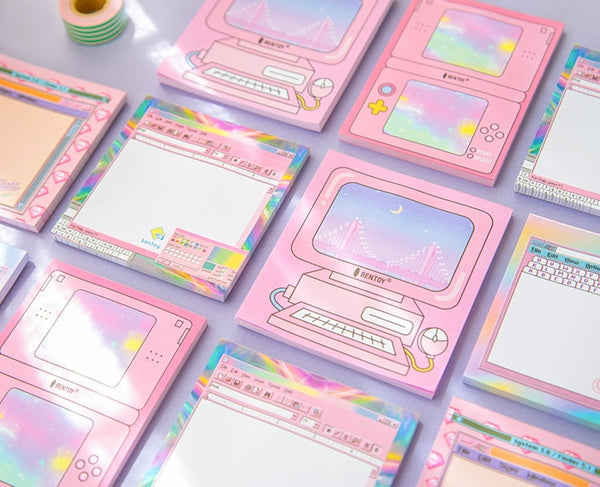 Computer Pink Notepad Memo Pad By Bentoy