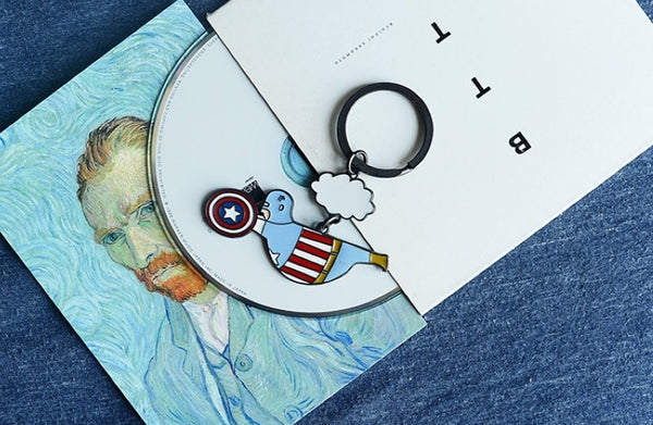 Fat Super Hero Captain America Key Chain By HAMO