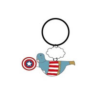 Fat Super Hero Captain America Key Chain By HAMO