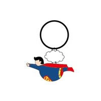 Fat Super Hero Superman Key Chain By HAMO