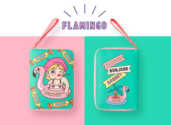 Girl Flamingo Girl Card Box By Bentoy