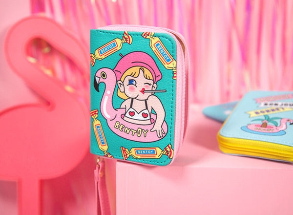 Girl Flamingo Girl Card Box By Bentoy