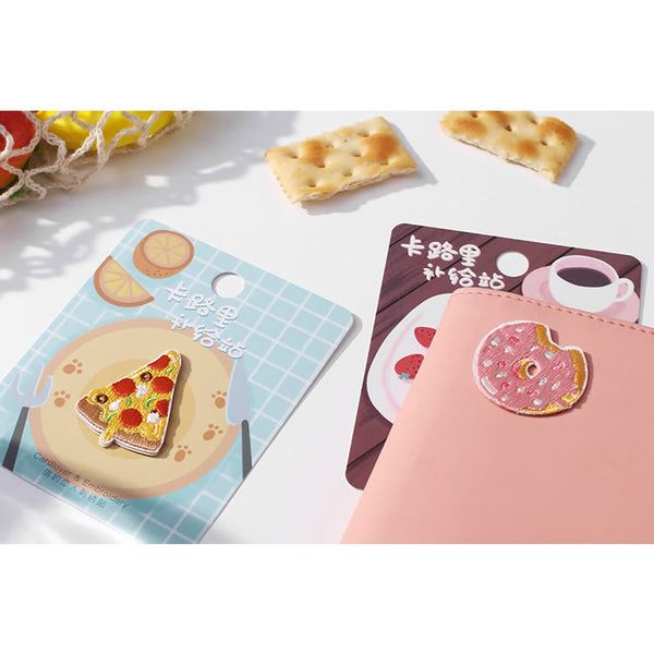 Food Station [Pizza] Embroidered Sticker Patch