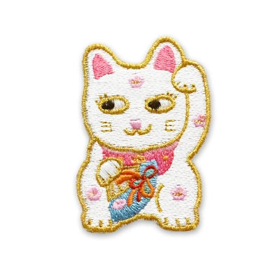 Embroidery Maneki-neko [Lucky Cat] Brooch By U-Pick