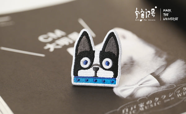 French Bulldog Embroidery Brooch By Mark The Universe