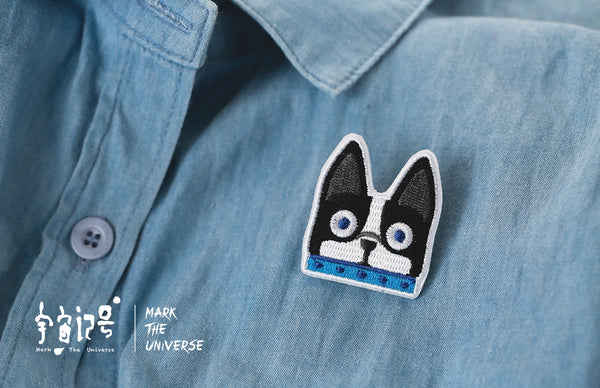 French Bulldog Embroidery Brooch By Mark The Universe
