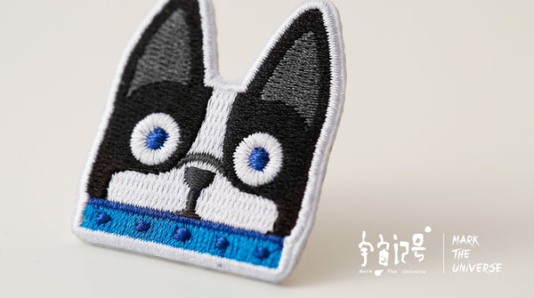 French Bulldog Embroidery Brooch By Mark The Universe
