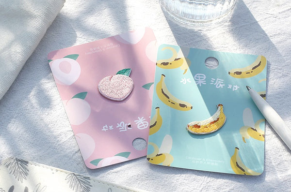 Fruit [Peach] Embroidered Sticker Patch