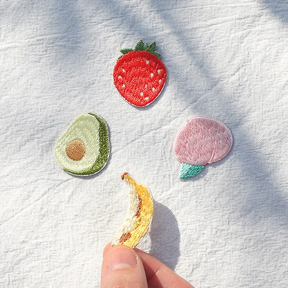 Fruit [Peach] Embroidered Sticker Patch