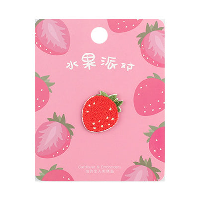 Fruit Strawberry Embroidered Sticker Patch