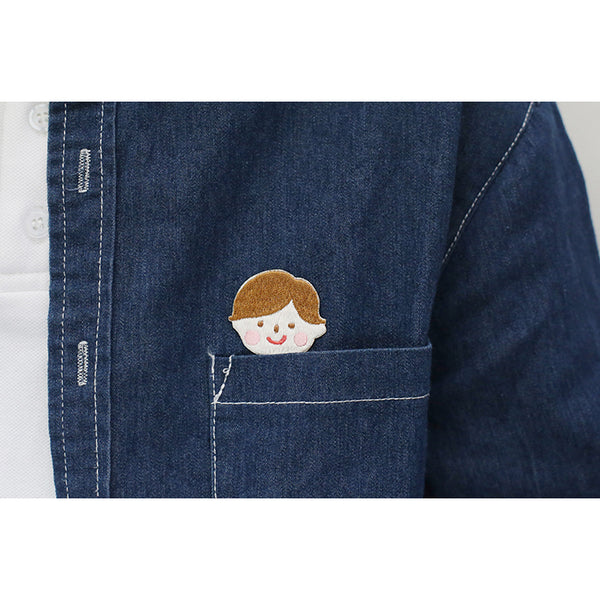 Full of Vitality [Boy] Embroidered Sticker & Iron-On Patch